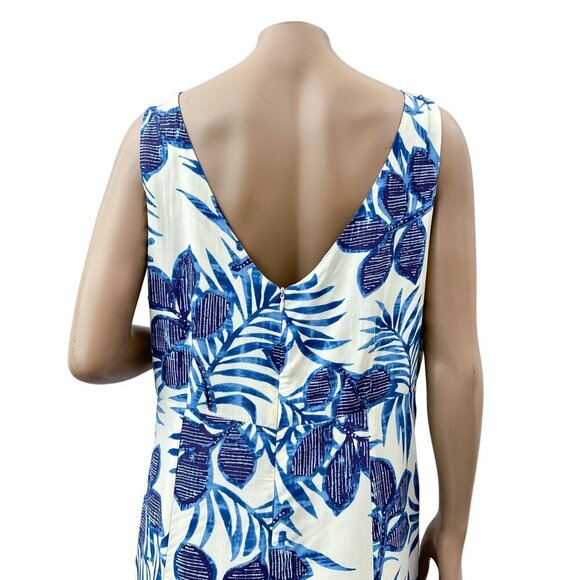 Hilo Hattie The Hawaiian Original Sleeveless Tropical V-Neck Maxi Dress  Women L - Picture 4 of 10